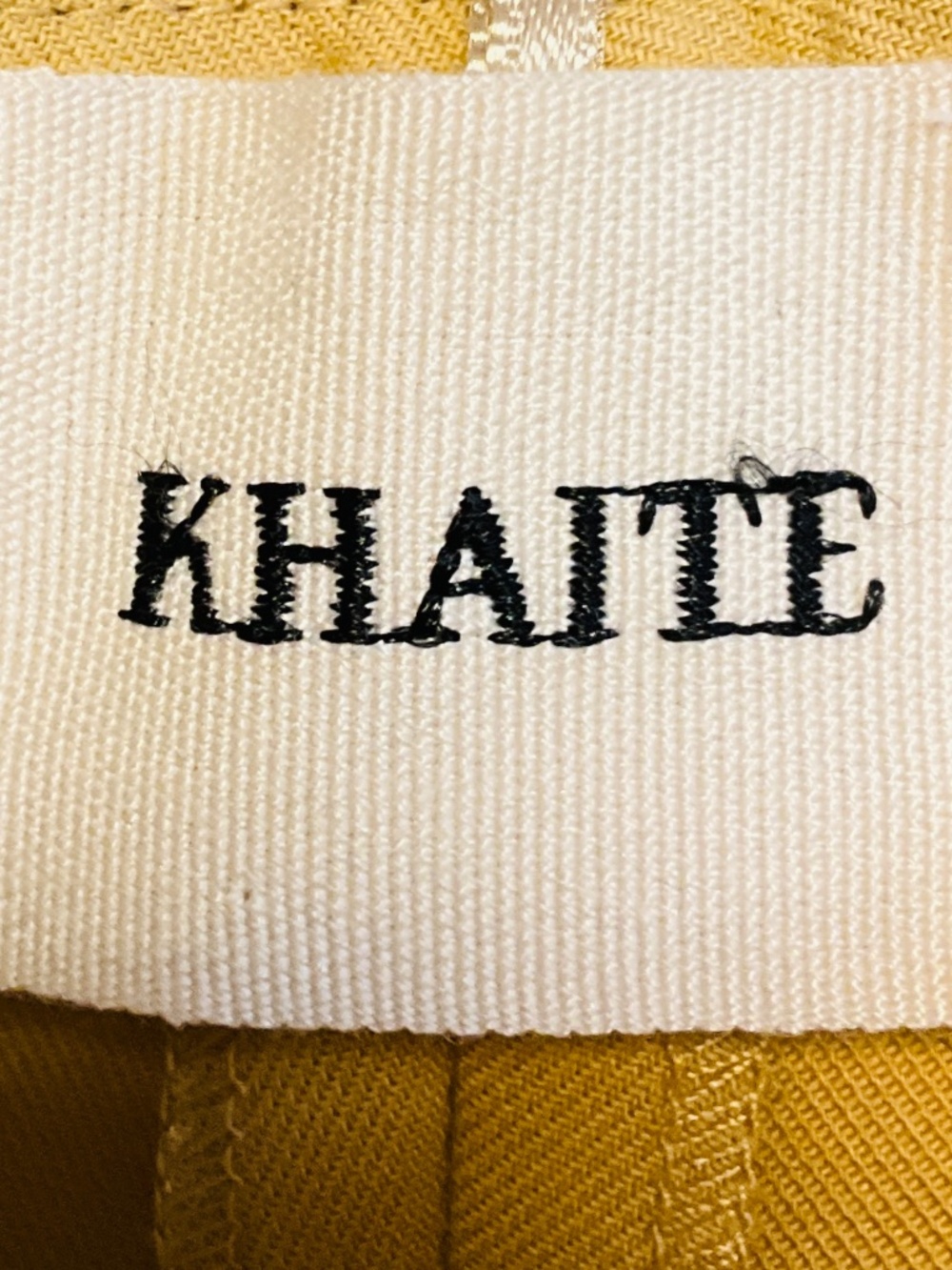 KHAITE TAN WIDE LEG COTTON PANTS / TROUSERS - Picture 4 of 6